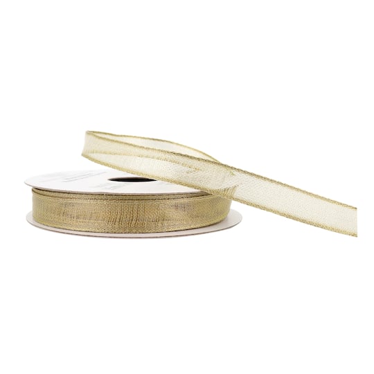 24 Pack: 3/8&#x22; x 5yd. Metallic Sheer Wired Ribbon by Celebrate It&#xAE;